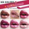 6 Farben Fettiges Lippenöl Click Slick, Press-Lippenstift-Set, Feuchtigkeitsspendender Lippenbalsam, Hochpigmentiertes Glanz-Lippenöl, Langanhaltend, Leichtes und Glänzendes Lippen-Plumper mit