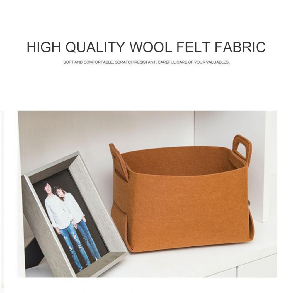 1 Stück Aufbewahrungskorb aus Filz im nordischen Stil Wohnzimmer Teetisch Kleinkram Faltbarer Aufbewahrungskorb Stoffaufbewahrungsbox Schlafzimmer Socken Wäschekorb