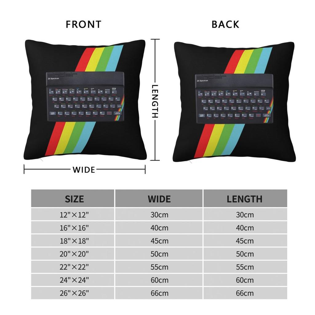 Sinclair ZX Spectrum Personal Computer Square Pillowcase Cushion Cover Pillow Case Throw Pillow Cover for Home Bedroom Car