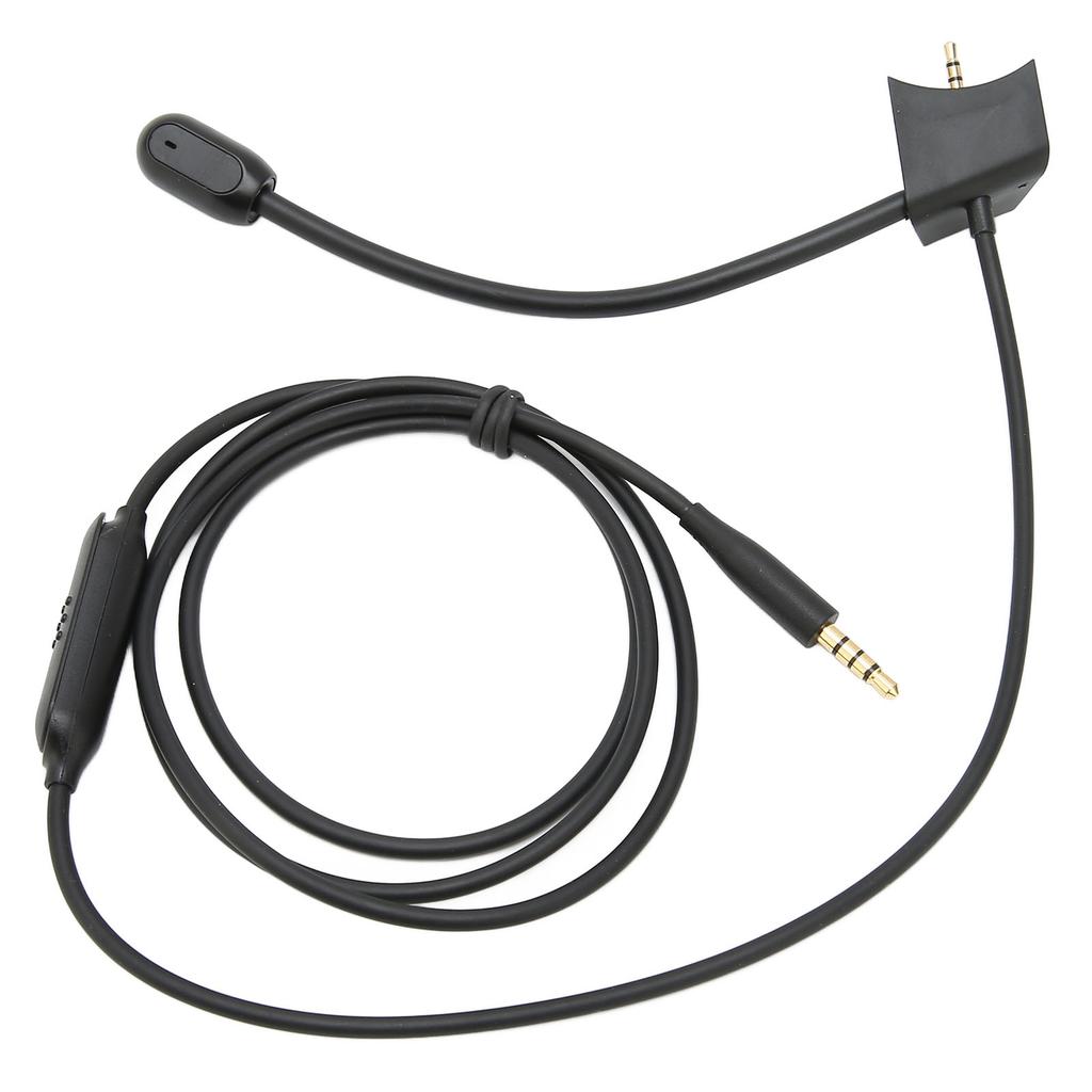Cable Boom Microphone Noise Reduction Microphone Audio Cable with Mute Control for QC35 QC35 II Gaming Headsets