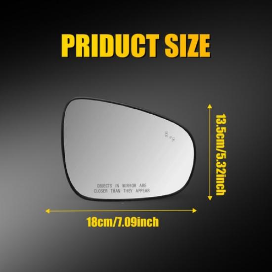 Right Mirror Glass W/Heated Signal Blind Spot Detection Fit Lexus ES300H 2013-18