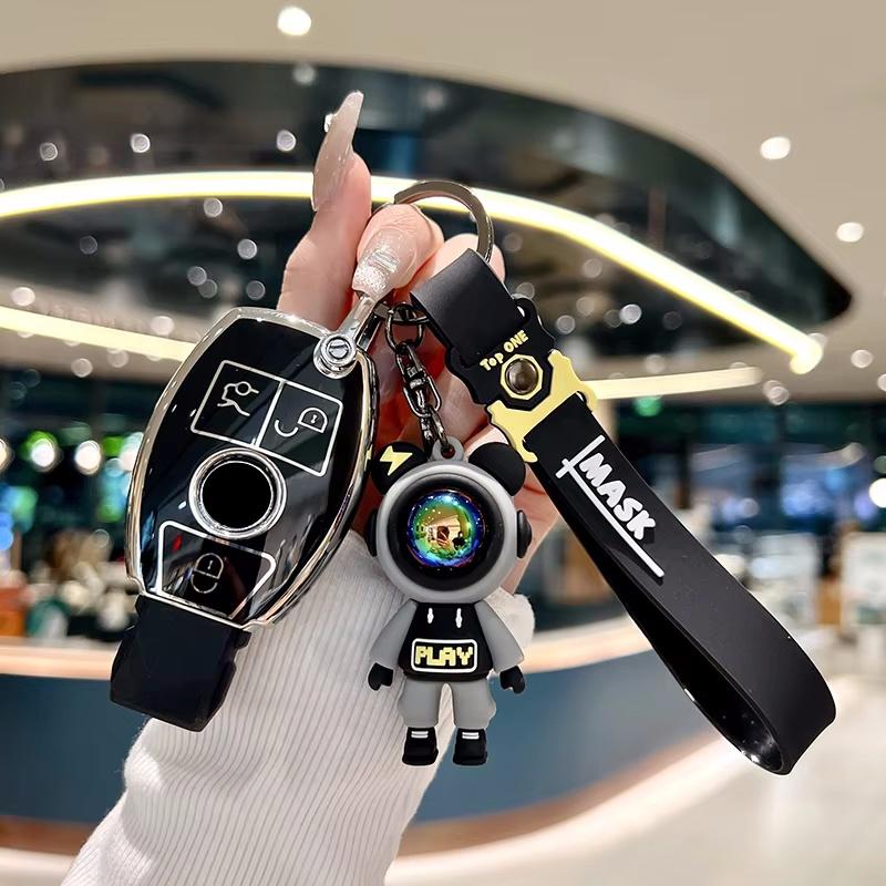 New Car Key Case Cover Shell Fob Keychain For Mercedes Benz A C E S Class W204 W205 W212 W213 W176 Glc Cla Amg W177  Accessories