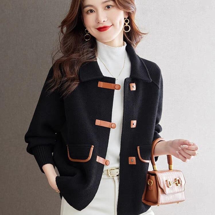 

Норковая куртка Vel для женщин на осень и зиму, новый маленький вязаный кардиган, модный шерстяной топ, толстый 2XL