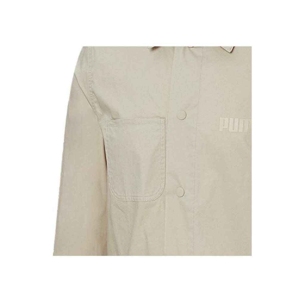 Puma Logo Embroidered Solid Color Polo Jacket Men Jackets Off-White 849312-64