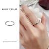 Korean 925 Sterling Silver Non-Fading Open Ring – Elegant High-End Design for Women