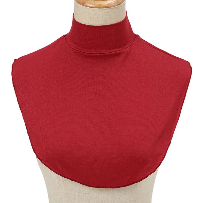 Soft Cotton Modal Inner Neck Cover Solid Color False Collar For Woman Mock Neck Half Top Detachable Collars Neck Free Size