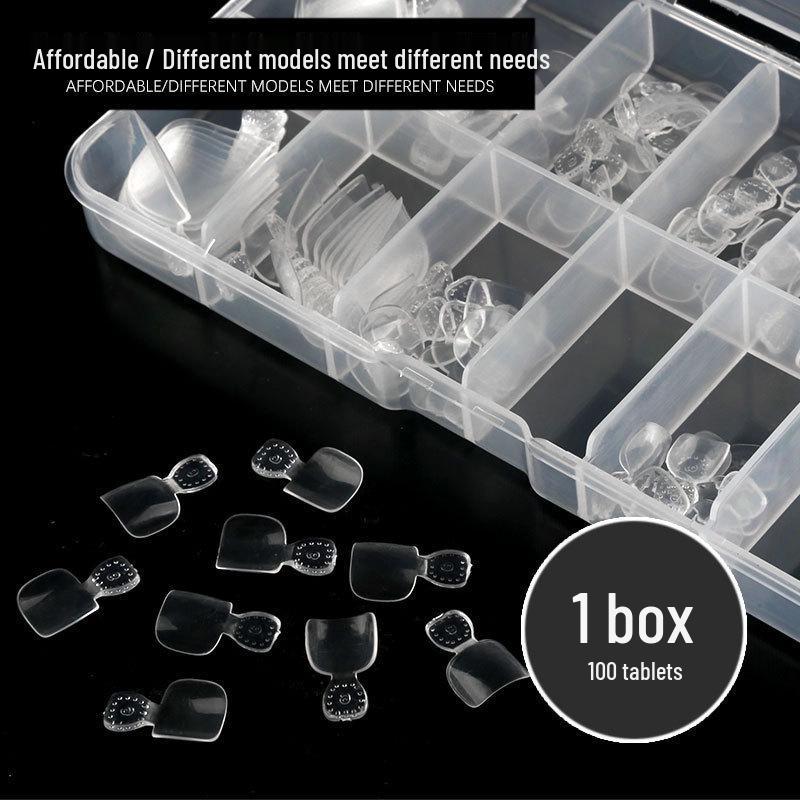 100-Piece Toenail Tips: Transparent & Natural, Full-Cover Fake Nails for Nail Art