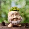 Resin Crafts Muggle Face Flower Pot Funny Planter Pot Creative Plant Pot  For Indoor Outdoor Plant