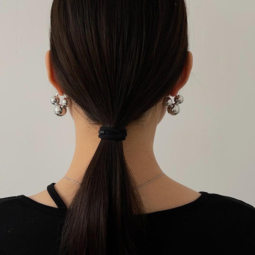 French Minimalist Chic Retro Round Ball Earrings