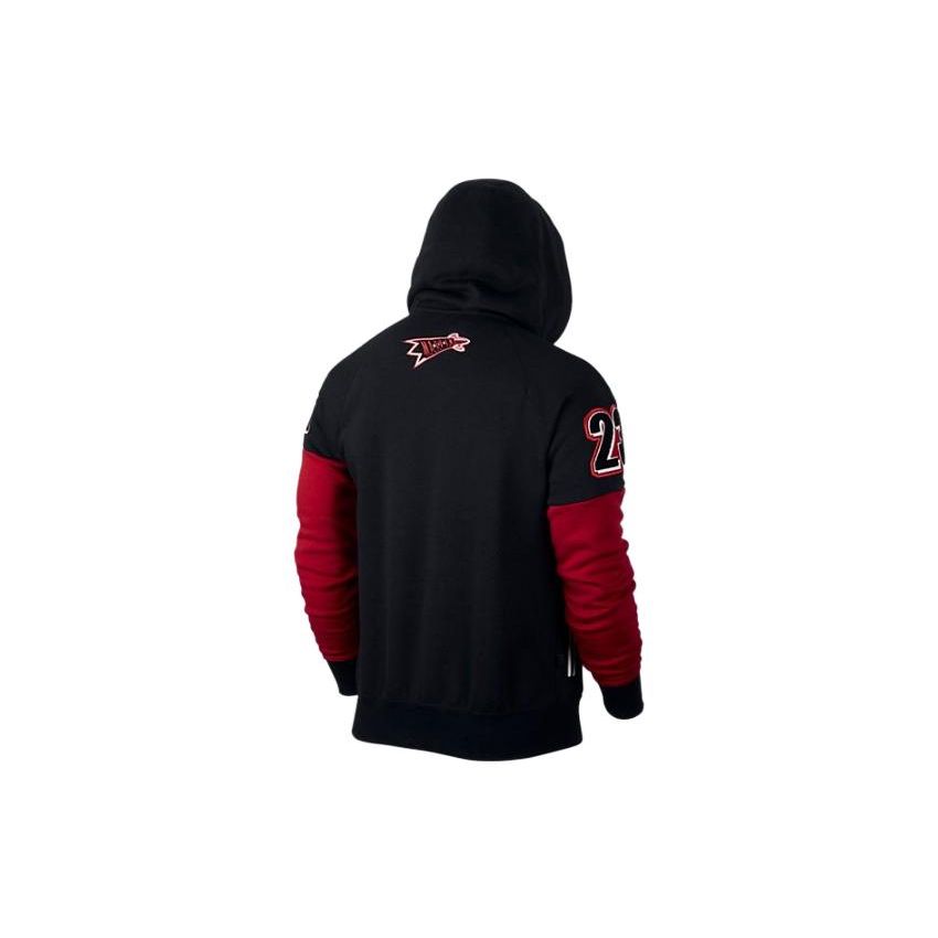 Jordan Logo Embroidered Hooded Jacket Men Outerwear Black 716578-010