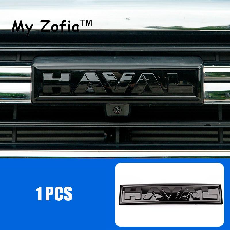 BJS1 For Haval H5 2023 2024 2025 Haval Logo Emblem Badge Sticker Car Front Network carbon Black glossy Matt black rear Logo Emblems