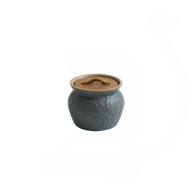 Clay pot stew pot for one person soup pot single pot pork ribs black chicken soup pot health soup pot ceramic steaming egg pot (blue,1PC) синий