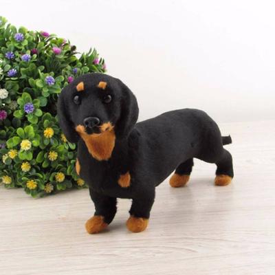 Kids 3D Child Gift Lifelike Handcrafted Puppy Dachshund Simulation Toy Animals Dog Model Pet