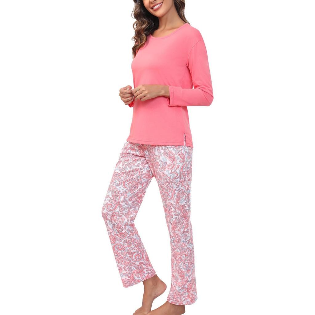 Women's Fashionable Casual Pajamas And Home Wear Long-sleeved Trousers Suit