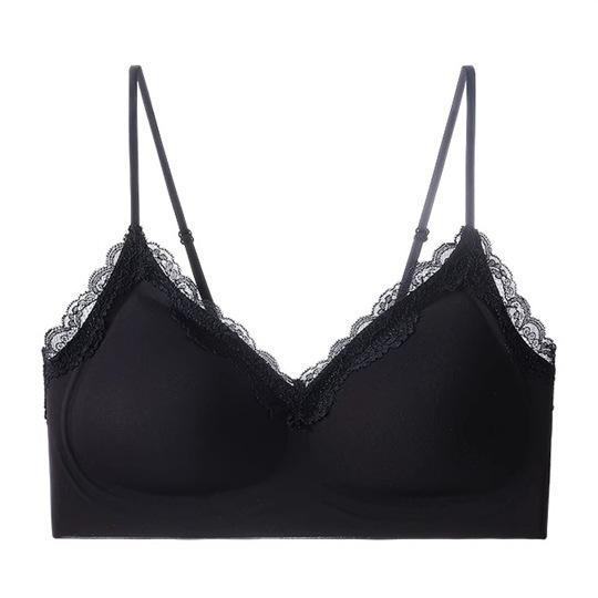 Traceless underwear, small breasts gathered to show great beauty, thin shoulder straps, no steel rings, cloud feeling, secondary breasts,upper support