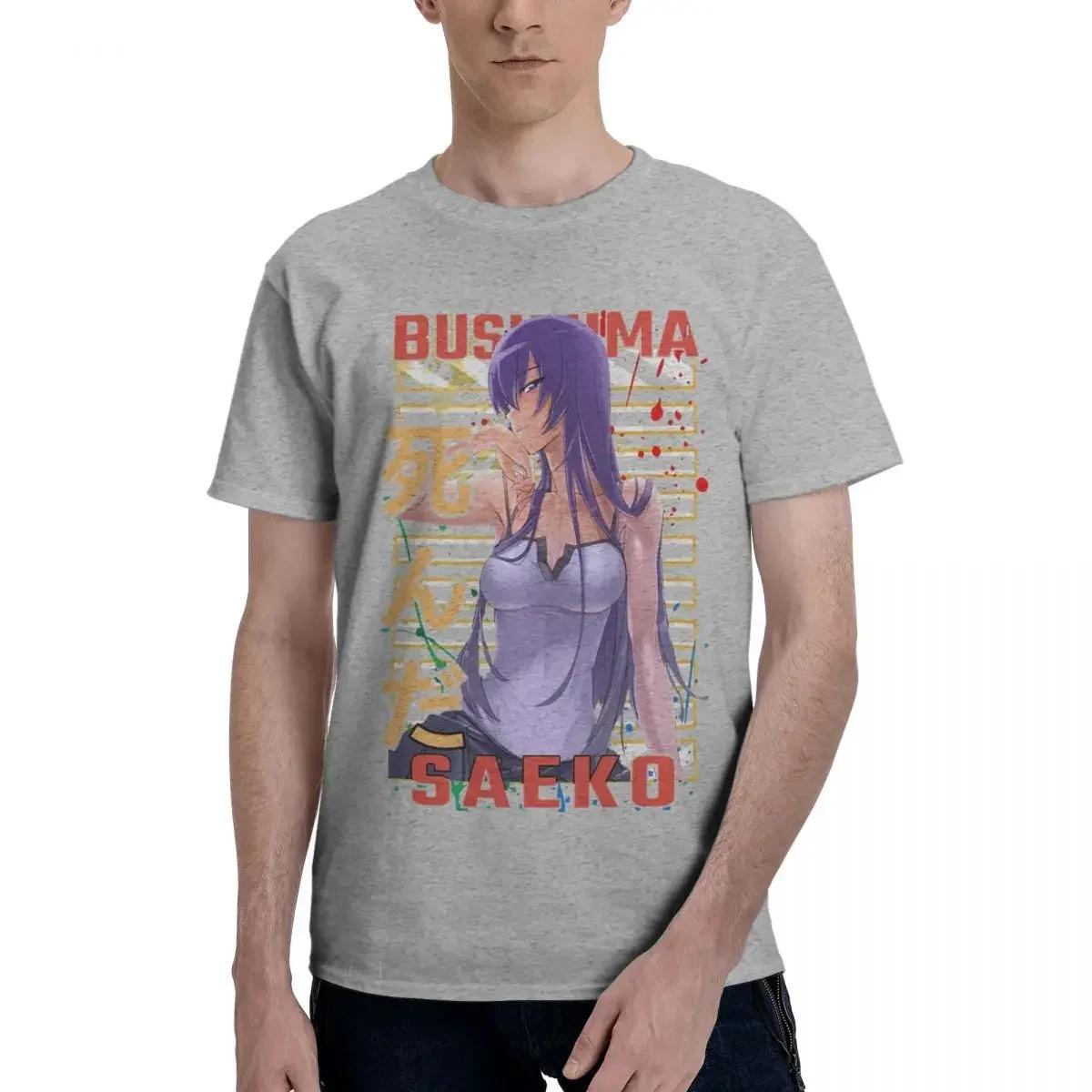 Highschool Of The Dead, Saeko, Anime 100% Cotton Casual Breathable Confortable Shirt Funny Ugus T-Shirts Men s Tops M