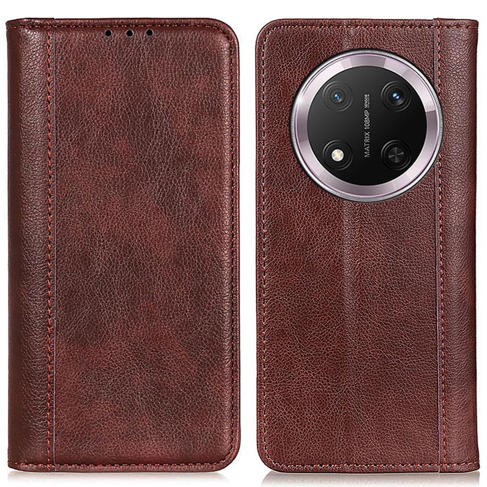 For Honor Magic7 Lite 5G/X9c 5G/X60 Pro 5G Stand Case Split Leather Litchi Texture Wallet Phone Cover