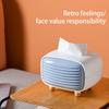 Radio Box Paper Case Desktop Dispenser Napkin Holder Living Room Business Bathroom Kitchen Storage Cover Decoration