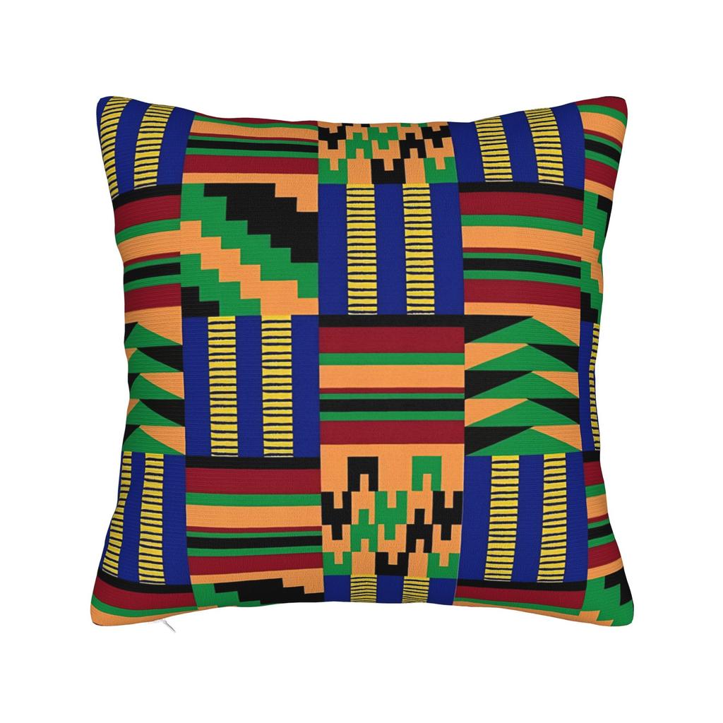 African Pattern Authentic Kente Cloth Pillowcases Funny Pillow Case For Sofa Car Home Decor Soft Pillow Cover