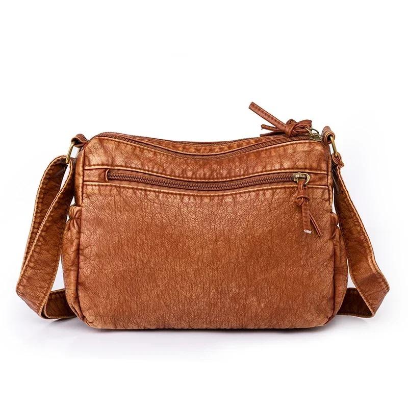 2025 Zipper Denim Women's Crossbody Bag Solid Color Popular Casual Shoulder Bag Versatile Lightweight Handbag