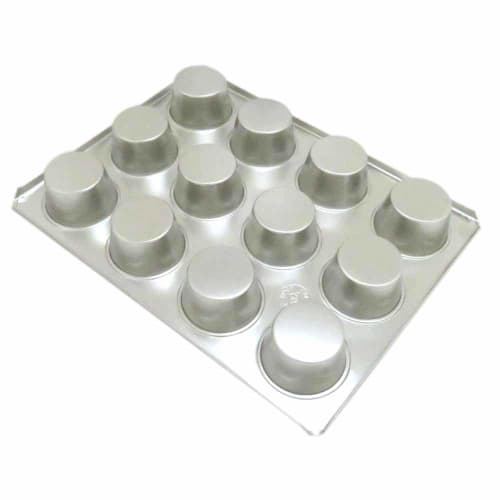 Kubodera Light Metal Industry Co., Ltd. Muffin Pan, 12 #10 Cups, Corrosion-Resistant Tinplate, W225 x D298 x H32mm, Bottom Inner Diameter 43mm, Commer