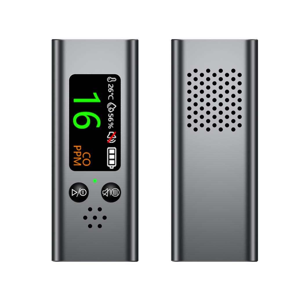 2025 NEW 3-in-1 Portable Carbon Monoxide Detector Mini Accurate Rechargeable Travel CO Temp/Humidity Detector with Loud Alarm