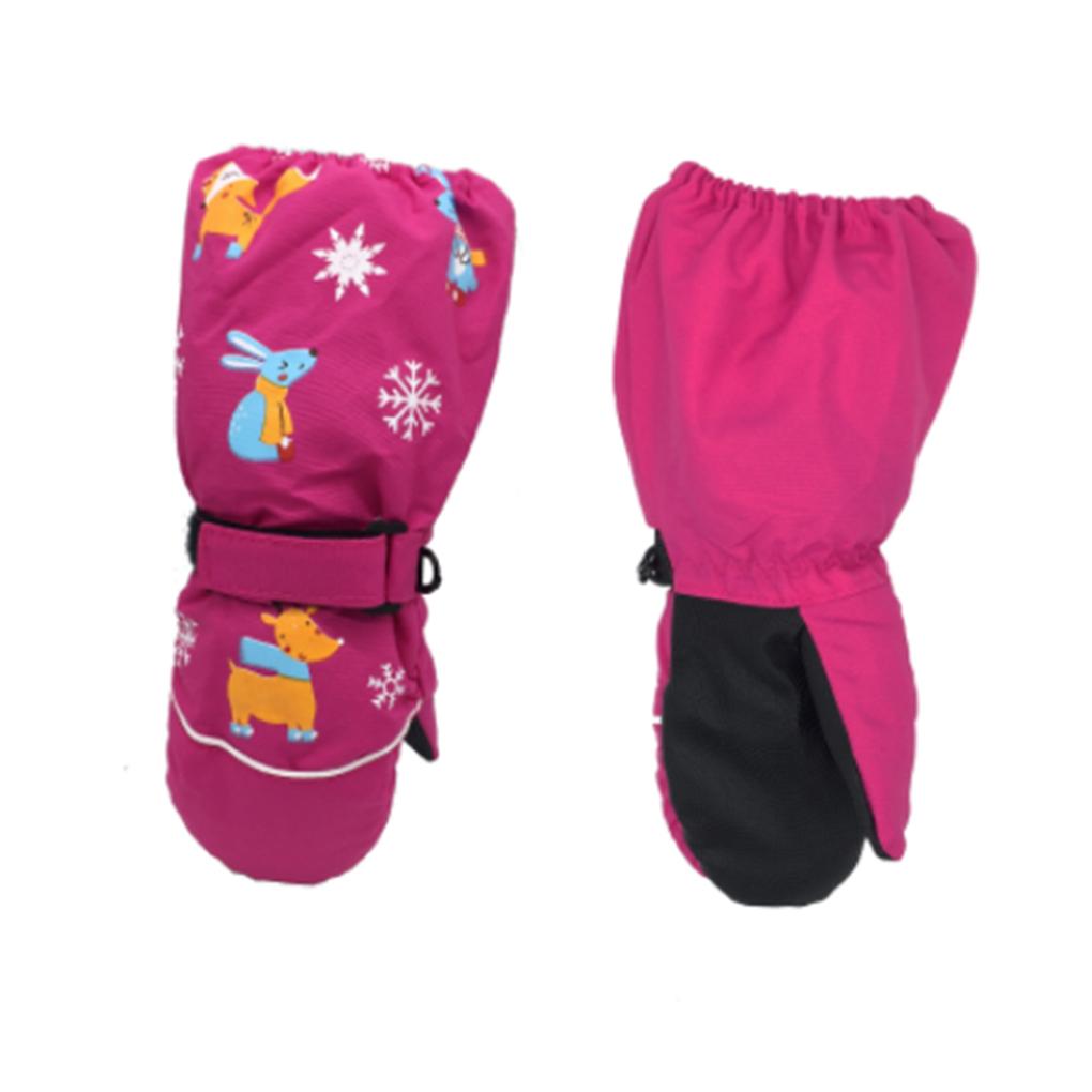 

1 Pair Kids Mittens Winter Waterproof Outdoor Adorable Comfortable Cartoons Thicken Tools Supplies Protective Ski Activities m