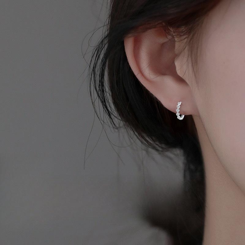 Love Zircon Stud Earrings Women's Earrings Niche Design Fashion Earrings Temperament Ins Style Versatile Earrings