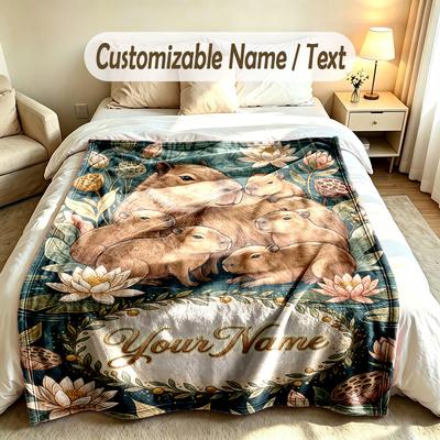Family Friends Theme Custom Blanket Personalized Name & Text Customized Soft Warm Throw Blanket Home Decor
