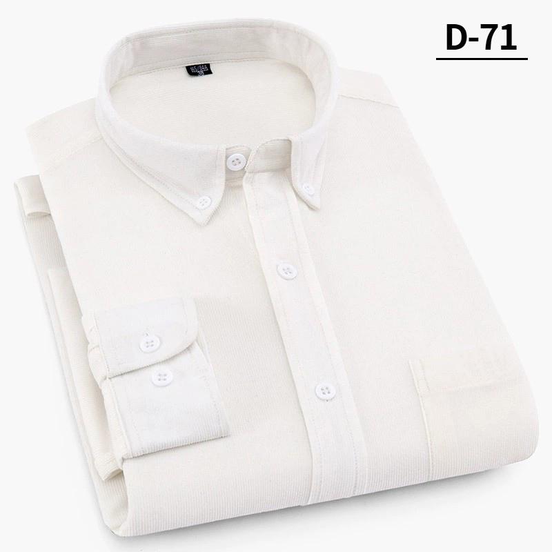Men's Corduroy Shirts Long Sleeve Fashion Casual Regular Fit Soft Comfortable Pocket Dress Shirt For Men Blouse Clothes