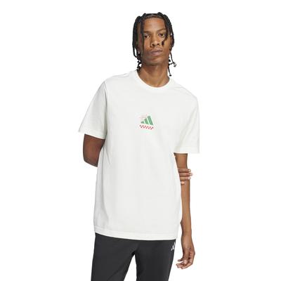 Adidas Krátke tričko s grafickým motívom pizze, Veľkosť Pánske, KPJ92, Off-White (JJ4016), J/L