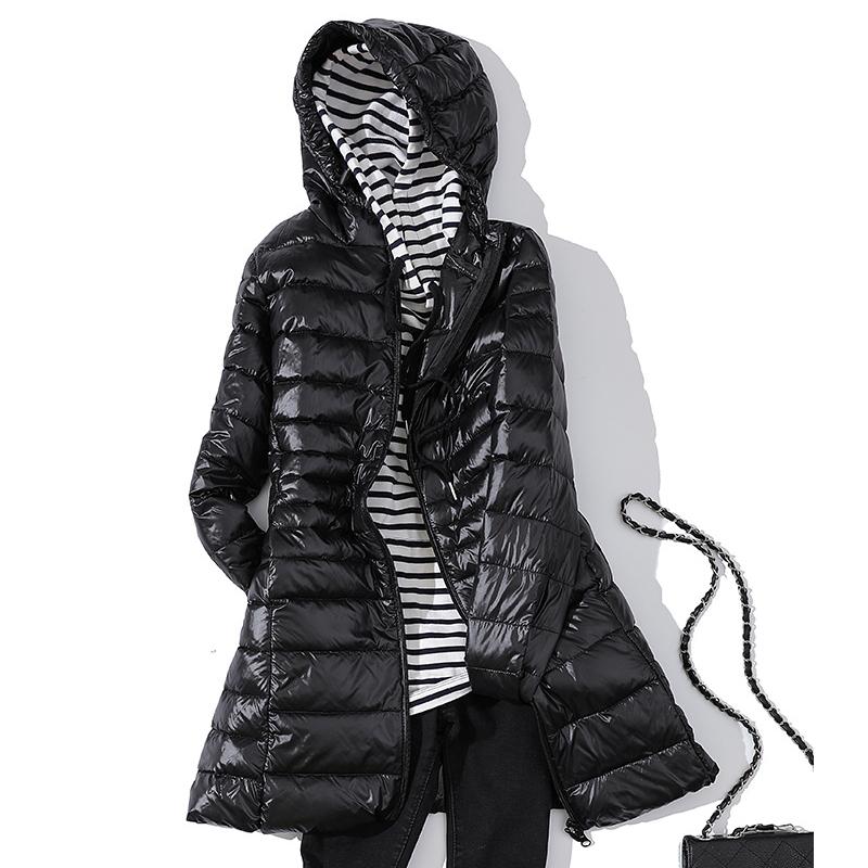 Ultralight Women Puffer Jacket Duck Down Hooded Coat Warm Windbreaker Parka for Autumn Winter Portable Female