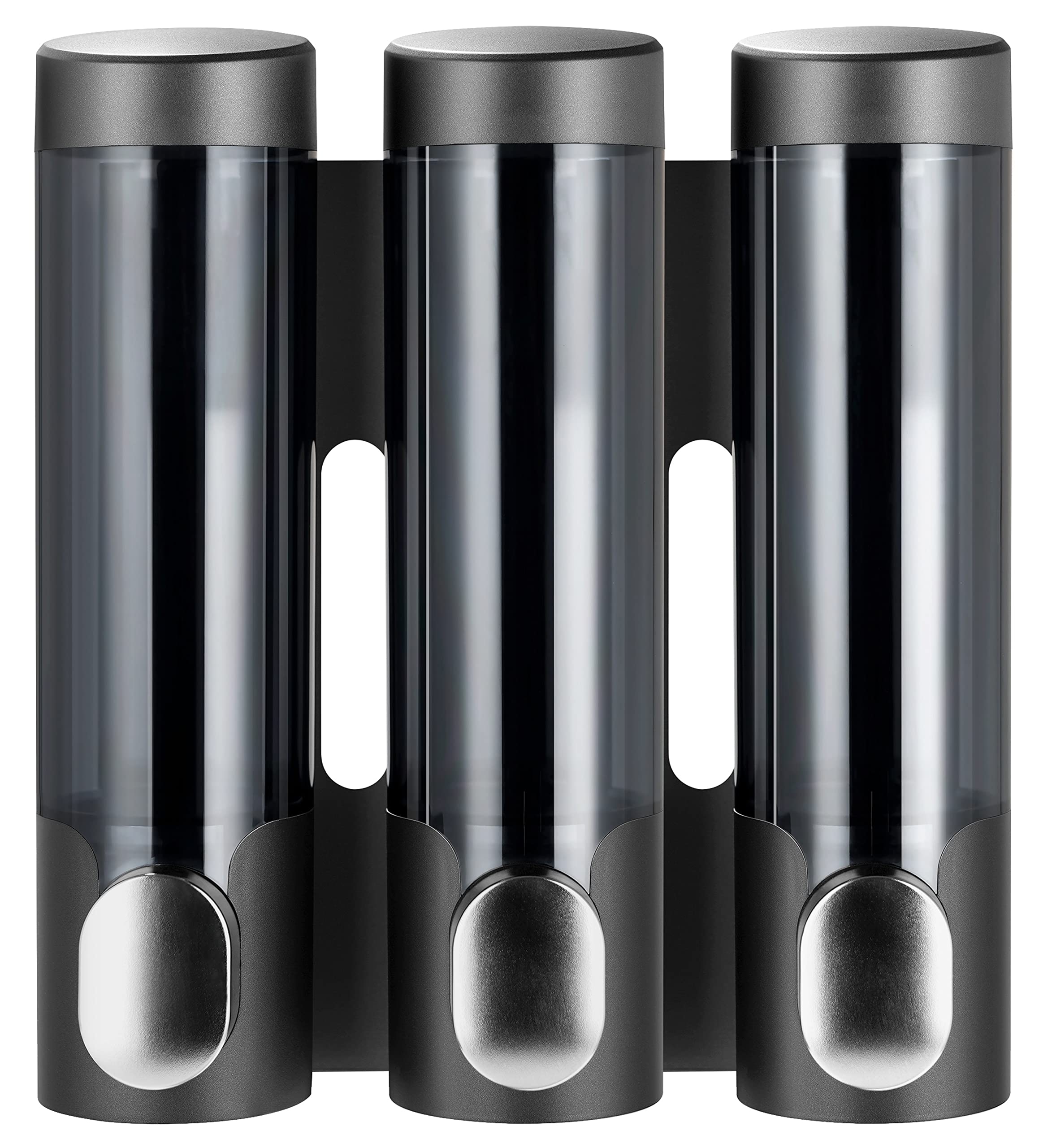 

units PREMM Shampoo Dispenser Magnetic Shampoo Bottle Wall Hanging Triple 340ml x [Total 100,000 shipped] (Black, 3)
