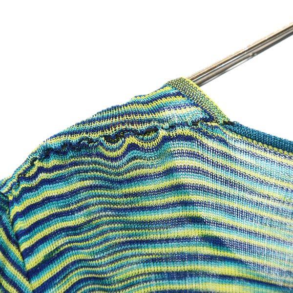 Missoni Made In Italy All-over Print Short Sleeve Knit Short Sleeve Sweater Women Used