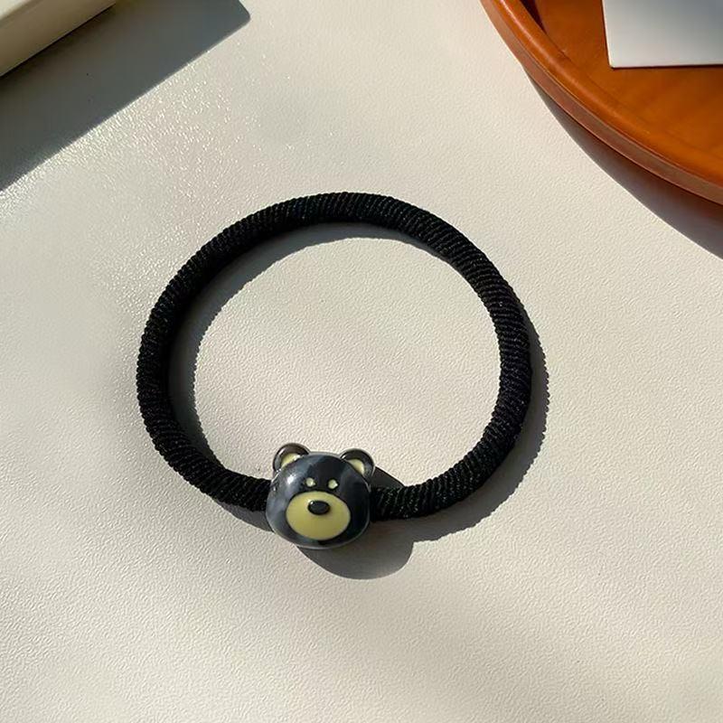 

Coffee Color Cute Bear Hair Tie - High Elasticity, Durable Hair Band for Students and Friends
