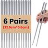 Stainless Steel Chopsticks Reusable Japanese Korean Chinese Chopsticks Sushi Food Non-Slip Sticks Household Kitchen Tableware