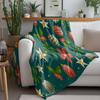 Tuniu Soft Plush Throw Blanket Decorative Sofa Bed Room Cushion Cover Floral Pattern Warm Cozy Throw Blanket
