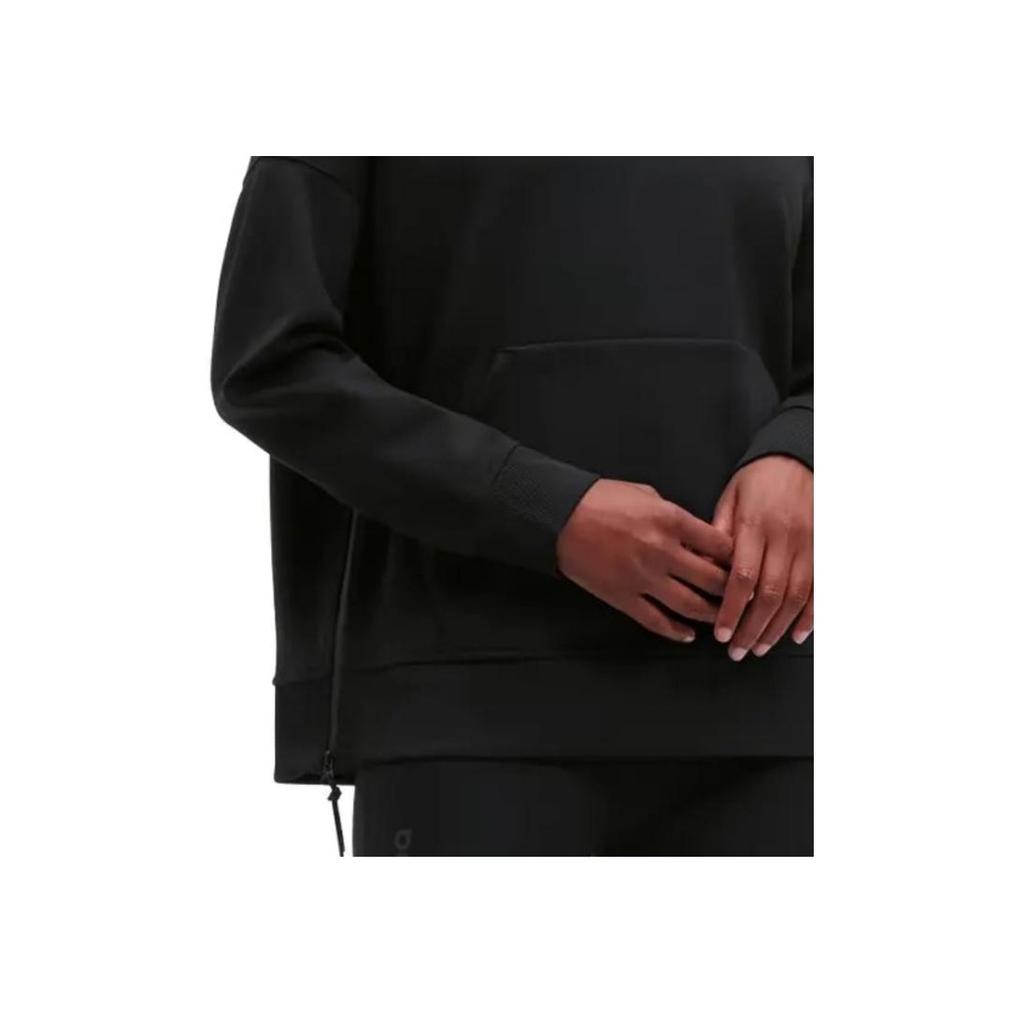 On Running Solid Color Hooded Casual Sweatshirt Women tops Black 219.00676