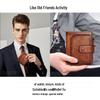 Japanese Men's Zipper Wallet - Cowhide with Multi-Card Slots and Coin Purse.
