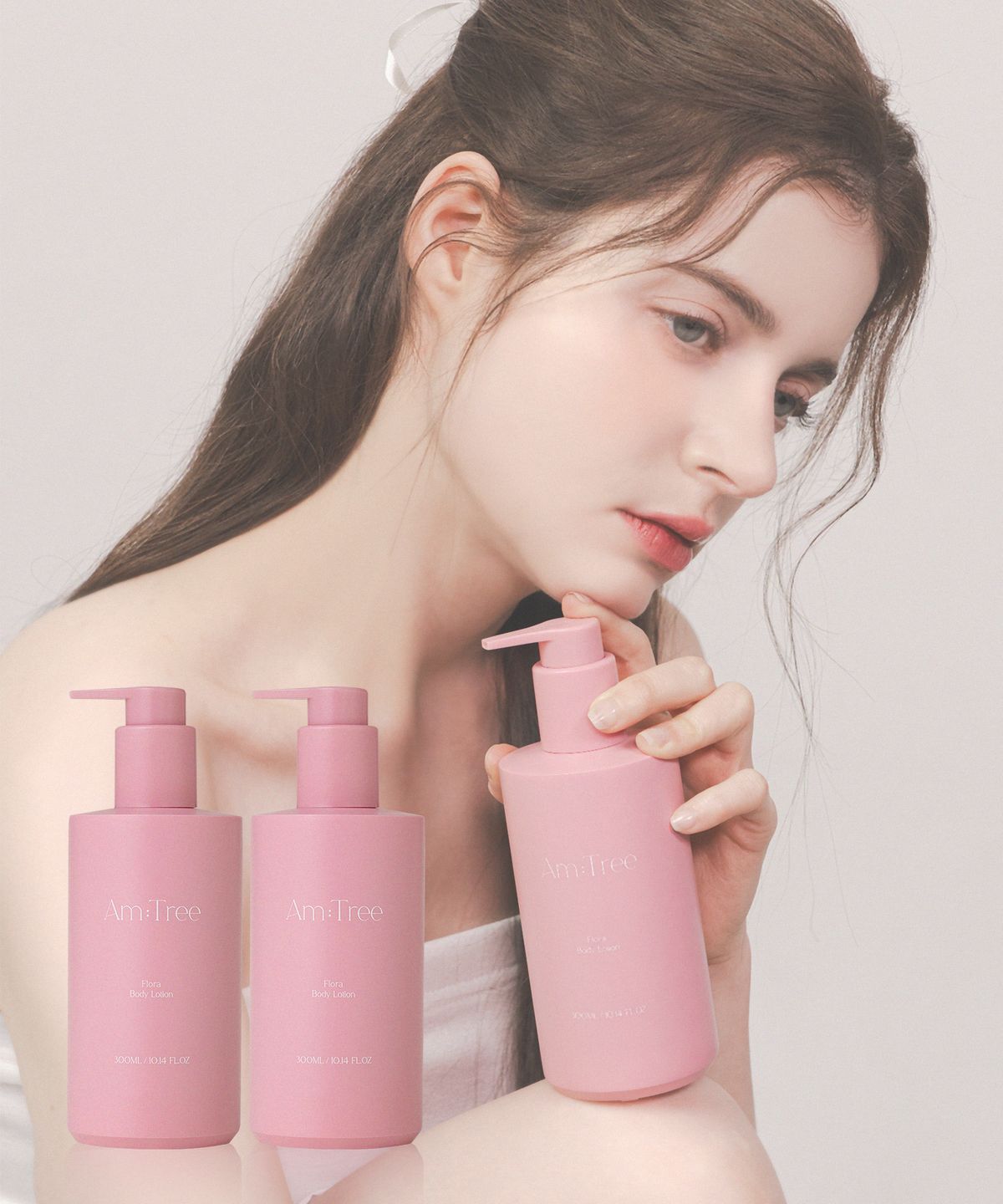 AM Tree Flora Perfume High Moisturizing Body Lotion Rose & Gardenia 300ml 2 Pieces
