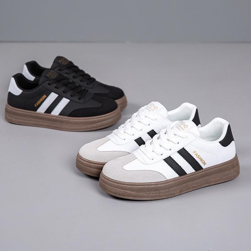 2025 new spring and autumn versatile casual shoes non-slip and wear-resistant thick-soled white shoes women's shoes soft soles are not tired of feet