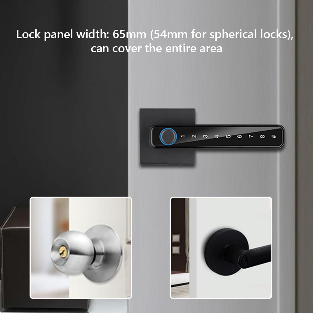 Smart Door Lock TUYA/TTLOCK APP Control Password Handle Lock Type-C Emergency Charge Anti Peeping for 3.5-6.5cm Thickness Doors