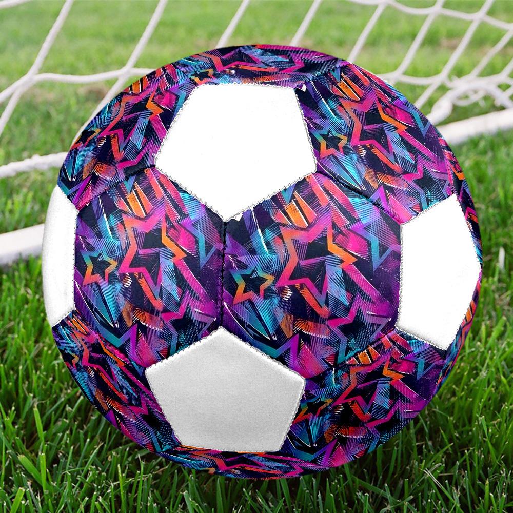 1pc Graffiti Star Lightweight PVC Training Soccer Ball, Size 5, Suitable for Indoor and Outdoor TrainingGift y60399