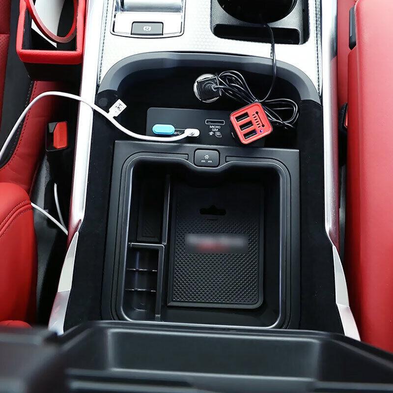 1x Car Center Console Refrigerator Box Storage Tray Trim For 2018-22 Range Rover