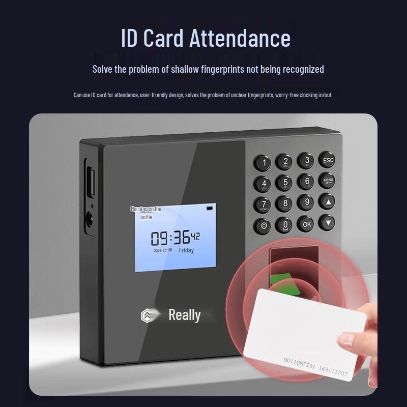 Realand Fingerprint & ID Card Attendance Machine CN Plug (adapter Included)