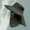 Fishing Bucket Hat with Detachable Neck Guard Adjustable Fishing Hat Windproof Breathable Mesh Sun Hat Wide Brim UV Protection