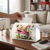 2D Flat 1pc, Tissue Box. Spring Little Dwarf Pattern Napkin Dispenser, Reusable, Daily Desktop Tissue Organizer, Suitable for Kitchen Living Room Bedr