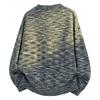 Men's New Autumn and Winter Gradient Sweater Pattern Round Neck Sweater Knitted Sweater