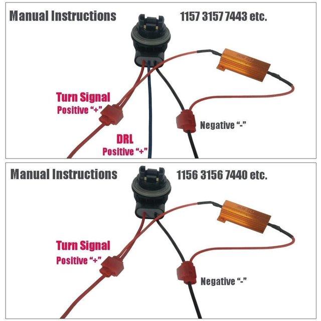 2/4pcs LED Indicator Ballast Load Resistor Flash Rate Relay Turn Signal Bulbs 50W 6 Ohm Load Resistor