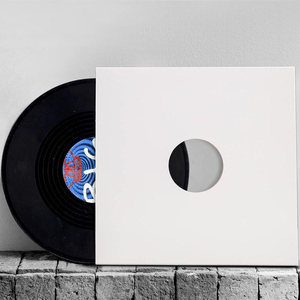 Neue 7/10/12 Zoll Schallplatten-LP-Hüllen Kraftpapier Weiße Albumhüllen Karton Vinyl-Schallplattenhüllen